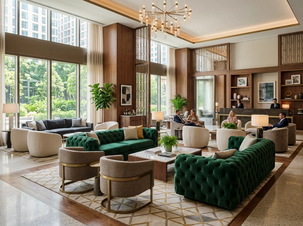 Hotel lobby upholstered furniture
